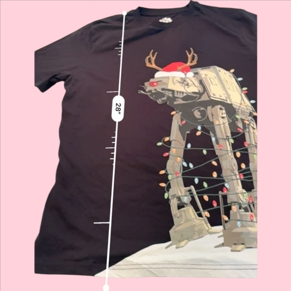 Star Wars Christmas AT-AT Walker T-Shirt Holiday Tee Nexus Reykjavík Iceland (M) - Picture 6 of 6